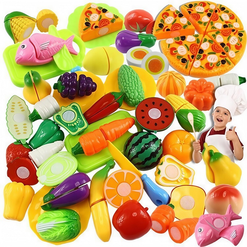 Kids Toys Kitchen Set - Mainan Rumah-rumahan Anak-anak, Mainan Pemotong Buah,