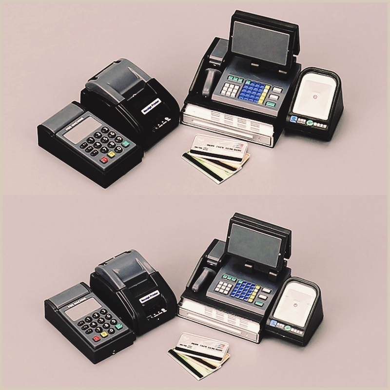 Toy Cash Register - 1Set Mesin Kartu Kasir Mini Mesin