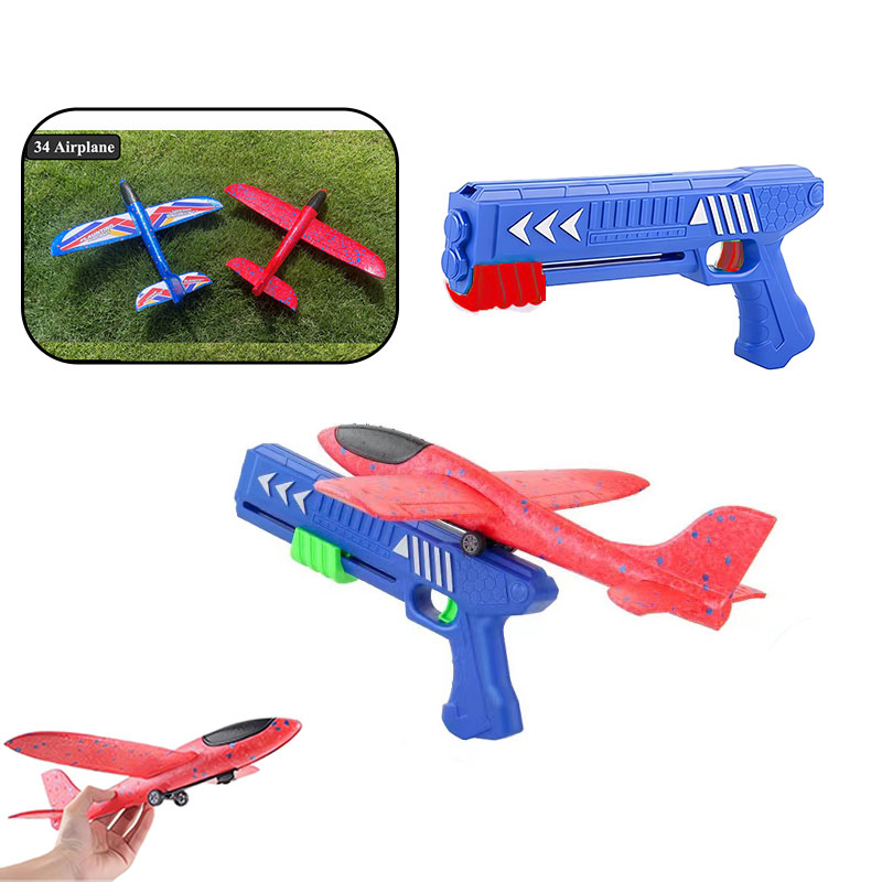 HH Kids Pesawat Busa 24/34cm d - Catapult Launcher Toy ulasan dan harga